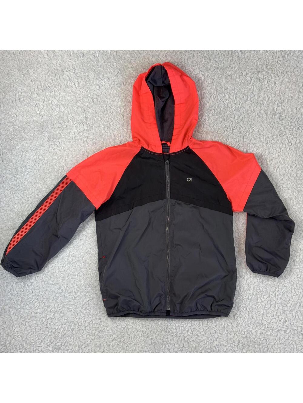 GapFit Kids Youth Windbreaker Zip-Up Hooded Jacket w/ Pockets (size M) #TM225